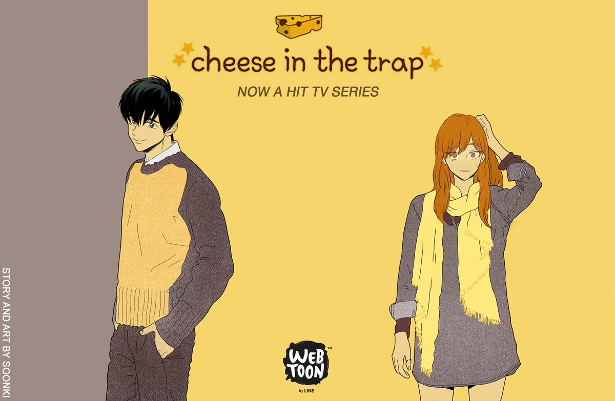 Banner featuring the two main characters from the Cheese in the Trap webtoon.