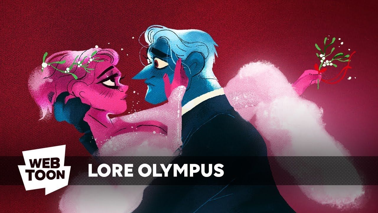 Banner featuring the characterizations of Hades and Persephone from the Lore Olympus webtoon.
